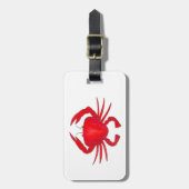 Red Maryland Crab Personalized Seafood Baltimore Bagagelabel (Voorkant verticaal)