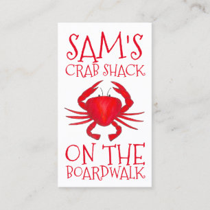 Red Maryland Crab Shack Crabs Beach Food Ocean Visitekaartje