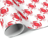 Red Maryland Hard Shell Crab Beach Ocean Seafood Cadeaupapier (Rol Hoek)