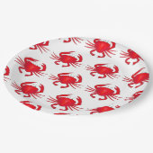 Red Maryland Hard Shell Crab Beach Ocean Seafood Papieren Bordje (Gekanteld)