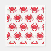Red Maryland Hard Shell Crab Beach Ocean Seafood Servet (Voorkant)