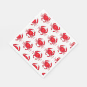 Red Maryland Hard Shell Crab Beach Ocean Seafood Servet (Hoek)