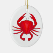 Red Maryland Hardshell Crab Crustacean Beach Keramisch Ornament (Rechts)