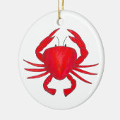 Red Maryland Hardshell Crab Crustacean Beach Keramisch Ornament (Links)