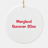 Red Maryland Hardshell Crab Crustacean Beach Keramisch Ornament (Achterkant)