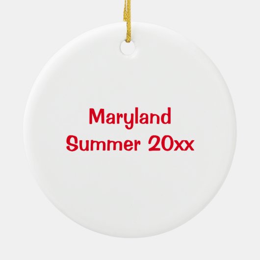 Red Maryland Hardshell Crab Crustacean Beach Keramisch Ornament (Achterkant)