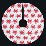 Red Maryland Hardshell Crab Crustacean Beach Kerstboom Rok<br><div class="desc">Ideaal voor feestversiering! De rok van de kerstboom heeft een originele markeerafbeelding van een rode,  harde marylandkrab. Dit ontwerp is ook beschikbaar op andere producten. Zie je niet wat je zoekt? Hulp nodig bij aanpassingen? Neem contact op met Rebecca om iets voor je te ontwerpen.</div>