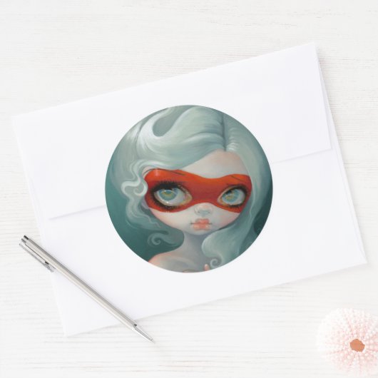 "Red Mask" Sticker (Envelop)