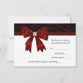 Red Masquerade Party RSVP Kaartje (Achterkant)