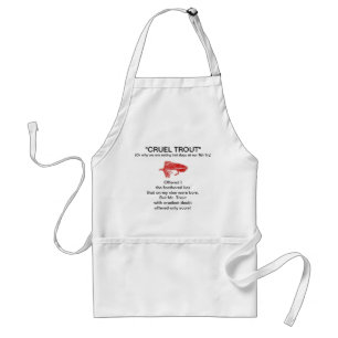 "Red Matuka-Cruel Trout" Apron Standaard Schort