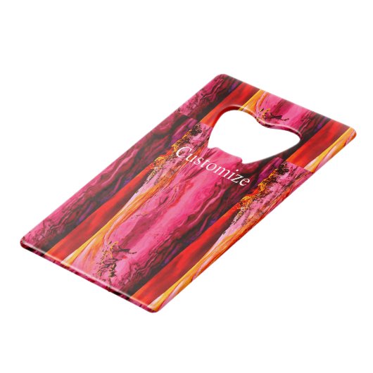 Red Maui Waves Thunder_Cove Creditkaart Flessenopener (Achterkant Gekanteld)