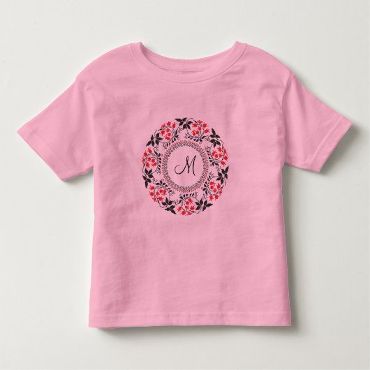 Red May belt Personalized Monogram Initiaal Kinder Shirts (Voorkant)