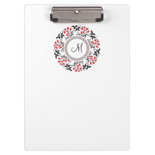 Red May belt Personalized Monogram Initiaal Klembord (Voorkant)