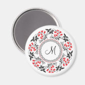 Red May belt Personalized Monogram Initiaal Magneet (Voorkant / Achterkant)