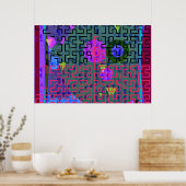 Red Maze Poster (Keuken)