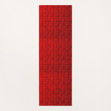 Red Maze Yoga Mat