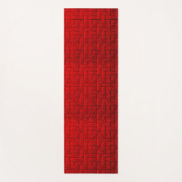 Red Maze Yoga Mat