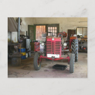 Red McGormick Tractor Briefkaart