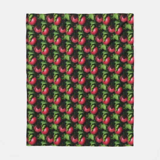 Red McIntosh Apples Natuur Art Pattern Fleece Deken (Voorkant)