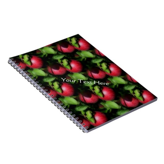 Red McIntosh Apples Natuur Art Pattern Notitieboek (Rechterzijde)