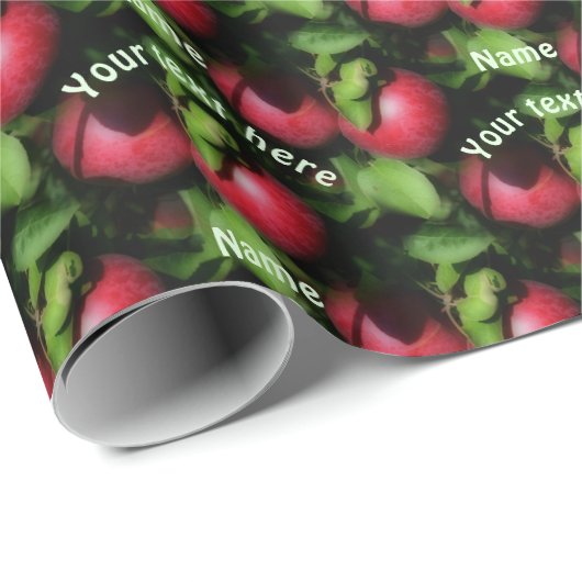Red McIntosh Apples Natuur gepersonaliseerd Cadeaupapier (Rol Hoek)