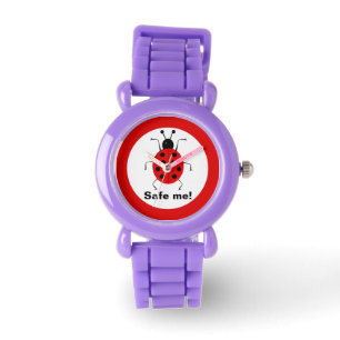 Red me! Cute colorful ladybugs, gepersonaliseerd Horloge