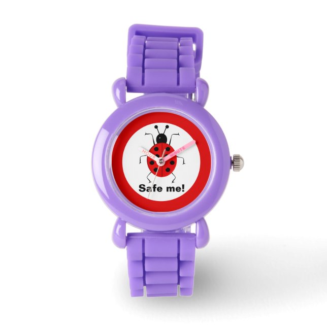 Red me! Cute colorful ladybugs, gepersonaliseerd Horloge (Voorkant)