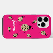 Red me! Cute colorful ladybugs, gepersonaliseerd iPhone Hoesje (Achterkant horizontaal)