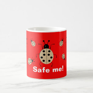 Red me! Cute colorful ladybugs, gepersonaliseerd Koffiemok