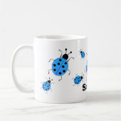 Red me! Cute colorful ladybugs, gepersonaliseerd Koffiemok (Links)