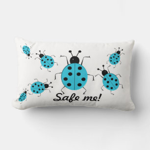 Red me! Cute colorful ladybugs, gepersonaliseerd Kussen