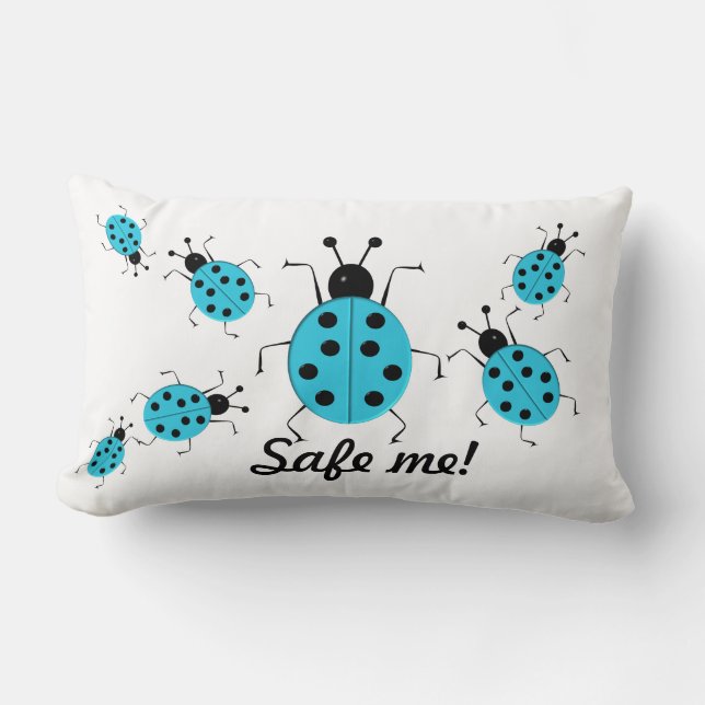 Red me! Cute colorful ladybugs, gepersonaliseerd Kussen (Voorkant)