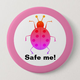 Red me! Cute colorful ladybugs, gepersonaliseerd Ronde Button 4,0 Cm