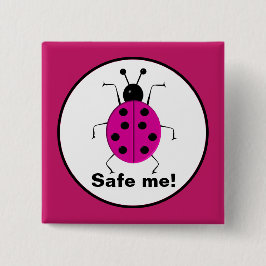 Red me! Cute colorful ladybugs, gepersonaliseerd Vierkante Button 5,1 Cm
