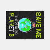 Red Me Daar Is Geen Planeet B Love Aarde Fleece Deken (Voorkant (Horizontaal))
