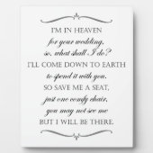 Red me een stoel in de hemel van de bruiloft. fotoplaat (Voorkant)