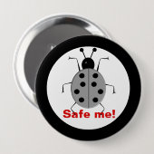 Red me! Lieve kleurrijke lieveheersbeestjes,gepers Ronde Button 4,0 Cm (Voorkant /achterkant)