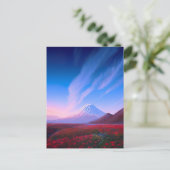 Red Meadow met een Snowy Mountain Horizon Feestdagenkaart (Staand voorkant)