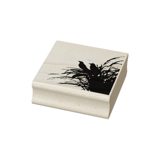 Red Meadowlark Silhoutte Rubberstempel (Stempel)