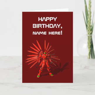 Red Mecha Robot Kaart