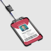 Red |  medewerker ID Bedrijfsbeveiliging Badge