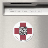 *~* Red Medical Alert ICE QR AP38 Cross Magneet (Insitu (Vaatwasser))