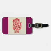 Red Medical Hand Symbol Healthcare Bagagelabel (Voorkant horizontaal)