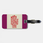 Red Medical Hand Symbol Healthcare Bagagelabel (Achterkant horizontaal)
