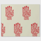 Red Medical Hand Symbol Healthcare Cadeaupapier (Vlak)
