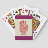 Red Medical Hand Symbol Healthcare Pokerkaarten (Achterkant)