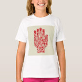 Red Medical Hand Symbol Healthcare T-shirt (Voorkant)