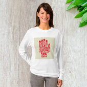 Red Medical Hand Symbol Healthcare T-shirt