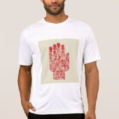 Red Medical Hand Symbol Healthcare T-shirt (Voorkant)