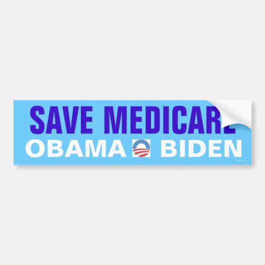 Red Medicare Obama Biden Bumpersticker (Voorkant)